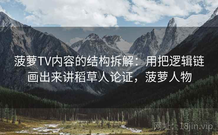 菠萝TV内容的结构拆解：用把逻辑链画出来讲稻草人论证，菠萝人物