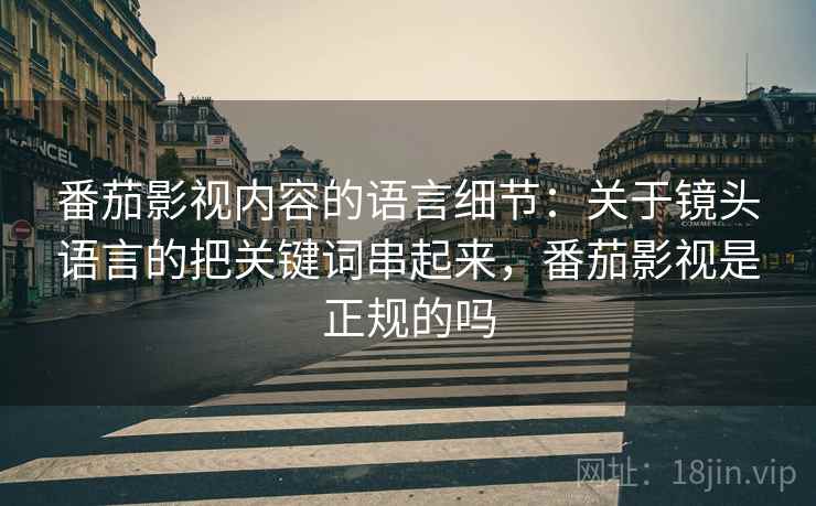 番茄影视内容的语言细节：关于镜头语言的把关键词串起来，番茄影视是正规的吗
