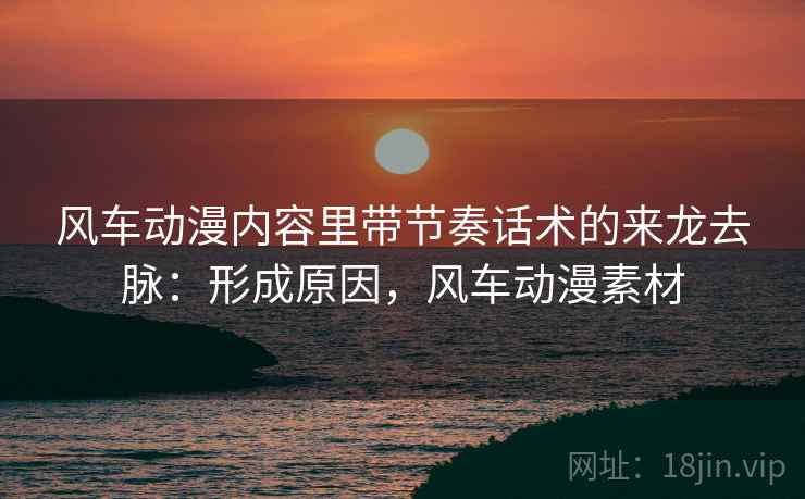 风车动漫内容里带节奏话术的来龙去脉：形成原因，风车动漫素材